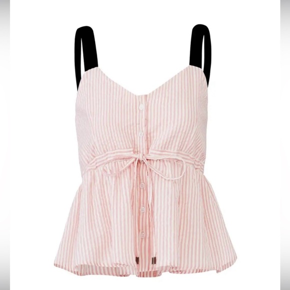 GUC Sabina Musayev- Pink Stripe Jess Top. Size M - Picture 2 of 9